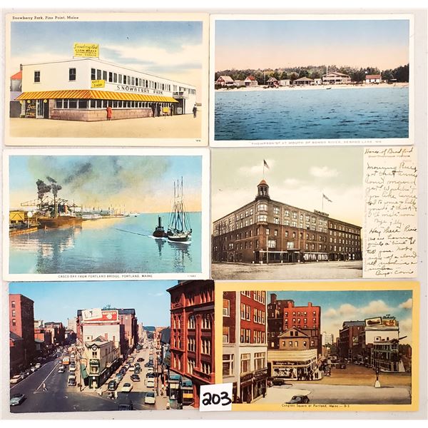 Maine Partially Sorted 200+ Postcards