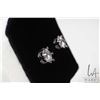 Image 2 : 2ct lab created white sapphire earrings set in sterling silver