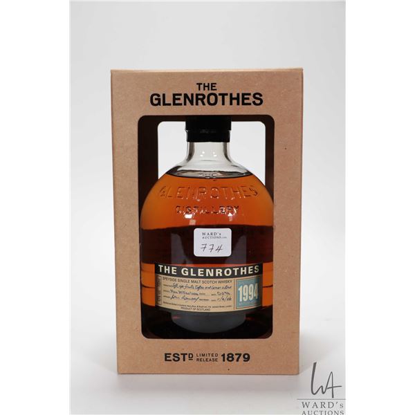 Glenrothes/ 1994/ Single Cask/ Speyside Single Malt Scotch Whisky/ Bottled 2011/ 700ml/ 43% ABV. NOT