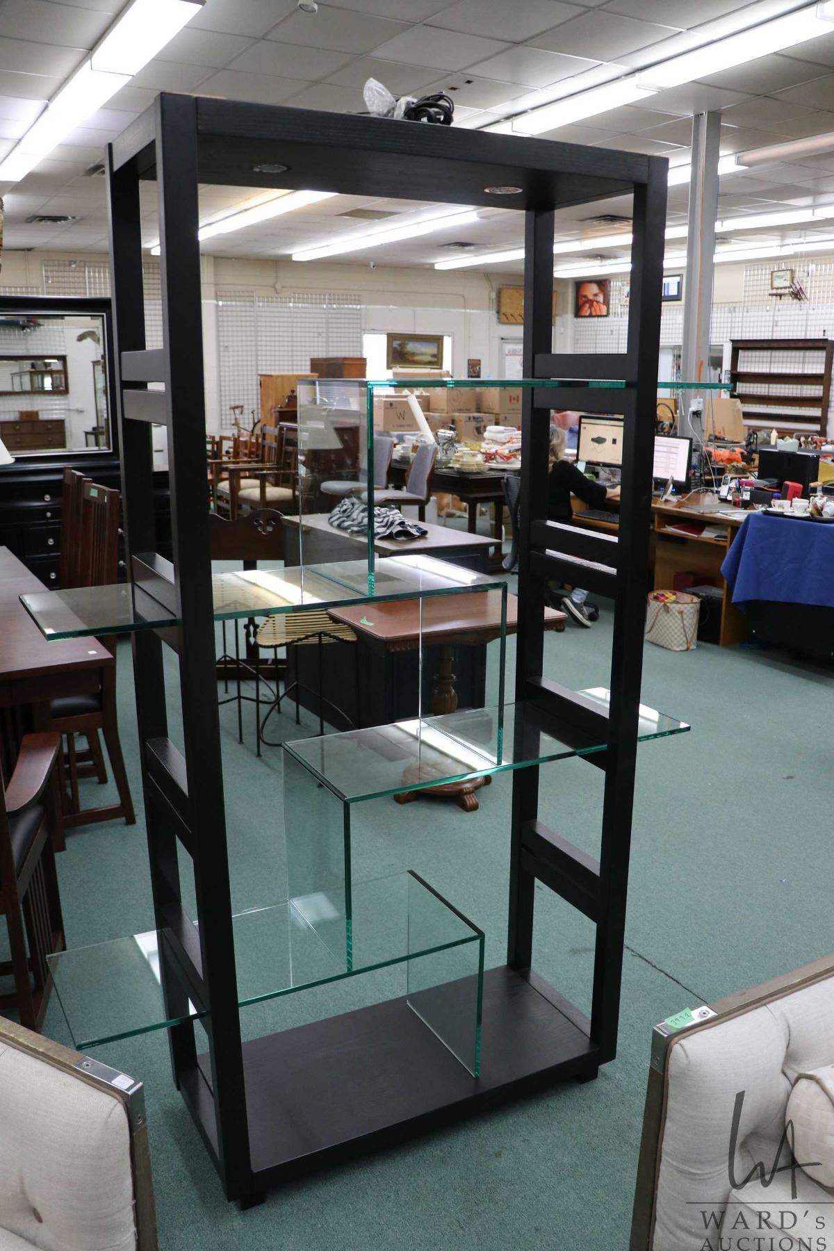 Open Display Stands Quality modern illuminated, free standing open display unit with four ...