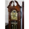 Image 2 : Modern long case clock by Laurentine with brass face, weights and pendulum, constellations and phase