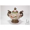 Image 8 : Wong Lee 1895 Chinese porcelain and bronze lidded urn with applied bronze griffins, base and finial 