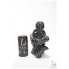 Image 8 : Inuit soapstone carving of a mother and child with seal, original Eskimo art sticker and carving num