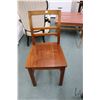 Image 8 : Clean line mahogany drop leaf, gate leg dining table 40" X 20" plus two 25" leaves and four ladder b