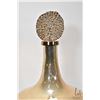 Image 2 : Wildwood Helsinki art glass bottle with textured gold finished iron stopper finial, item no. 300908 