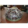 Image 2 : Vintage leaded, stained and slag glass lamp, approximately 24" in diameter. Note: This item cannot b