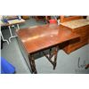 Image 2 : Mid 20th century drop leaf walnut table, 30" H X 36" X 24" plus two 17" leaves
