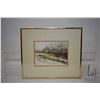 Image 2 : Framed original watercolour painting, labeled on verso " East of Quenell Bridge, Edm." and signed by