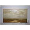 Image 2 : Stretcher framed oil on canvas painting of an autumn duck hunt, signed by artist George Toscak, 16" 