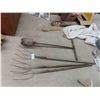 Image 1 : 3 Hay Forks, Post Hole Digger