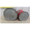 Image 2 : 2 Vintage Metal Gas Containers
