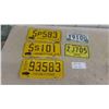 Image 1 : 5 Manitoba License Plates 1964