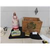 Image 1 : Canada Dry Pop Crate , John Deere Employees Credit Union Brass Display, 