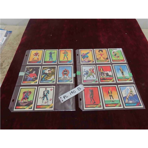 1987 Marvel Comics Group 1 Cards Including Sub-Mariner, Hawkeye, 
