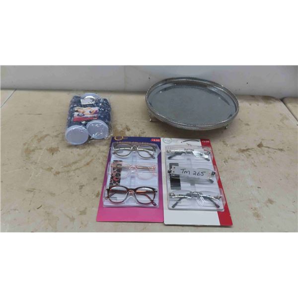 New 6 Pairs of Reading Glasses, 3 Pack Hot/Cold Ice Packs , Decorative
