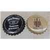 Image 2 : 2 Bottle Cap Metal Jack Daniels Signs 16'' Diameter 