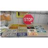 Image 1 : 15 License Plates, Slow/Stop Sign 