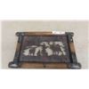 Image 1 : Wood/Metal Deer Hunter Camp Coat Hanger/Sign 12'' x 24'' 