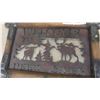 Image 2 : Wood/Metal Deer Hunter Camp Coat Hanger/Sign 12'' x 24'' 