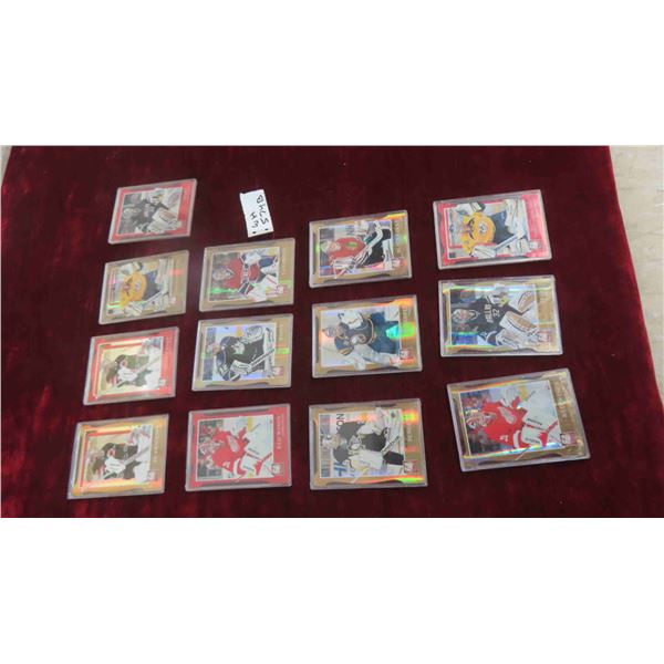 13 Donruss Elite Gold and Red NHL Goalie Cards