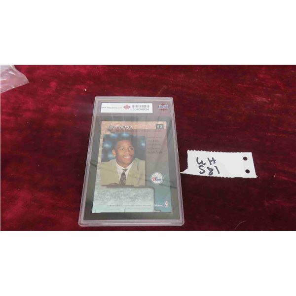 1996 Skybox Premium Allen Iverson Rookie Card Graded 9