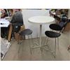 Image 1 : Pub Style Table 41'' H x 28'' Across & 2 Stools 