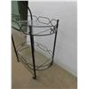 Image 2 : Rolling Tea Cart Metal & Glass 27'' x 25'' x 15'' Plus Handle