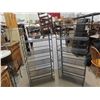Image 1 : 2 Wrought Iron Folding Shelves 6 Tier 68'' x 28'' x 11'' 