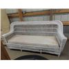 Image 1 : Vintage Wicker Settee 82'' Wide 