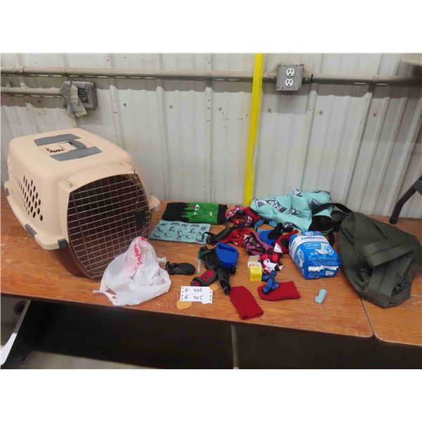 Pet Taxi Kennel, Dog Booties, Leash, Carry On, Plus