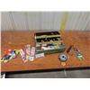 Image 1 : Vintage & Modern Fishing Tackle Box with Reels, Lures, Scale &  