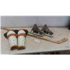 Image 1 : Vintage Mens Skates, Northland Hockey Stick, Shin Pads 