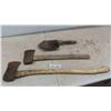 Image 1 : 2 Wood Handled Axes , Folding Shovel 