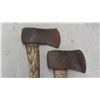 Image 2 : 2 Wood Handled Axes , Folding Shovel 