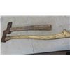 Image 3 : 2 Wood Handled Axes , Folding Shovel 