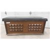 Image 1 : Cedar Hope Chest with Upholstered Seat on Wheels 44''  x 17'' x 20'' 