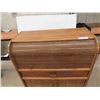 Image 3 : Modern Oak Style Roll Top Desk 42'' x 33'' x 16'' 