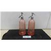 Image 1 : 2 Pink Spritzer Bottles Dominion Bottling Works 