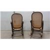 Image 3 : 2 Matching Rocking Chairs Wicker/Wood 