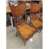 Image 8 : 7 Double Press Back Oak Kitchen Chairs 
