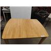 Image 2 : Maple Style Table 29'' x 47'' x 35 1/2'' with 12'' Hidden Scissor Leaf