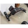 Image 2 : Exercise Weight Bench , Barbell & Weights (4) 20lbs (2) 10lbs 