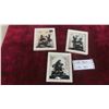 Image 1 : 3 Antique Pictures with Convexed Glass and Painted Silhouette 4 3/4'' x 5 3/4'' 