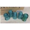 Image 2 : 31 Glass Insulators Clear & Blue
