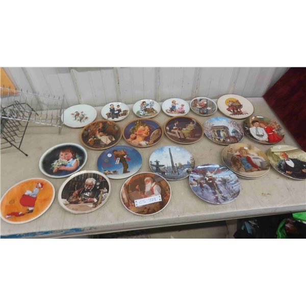 21 Collector Plates Includes Norman Rockwell , Zolan , Others , 2 