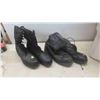 Image 2 : Military Camo Shirts, Pants, Rain Coat, Canteen, 2 Pairs of Boots Size 10 1/2 , 