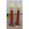 Image 1 : 2 Candle Blow Molds 37'' Tall 