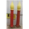 Image 4 : 2 Candle Blow Molds 37'' Tall 