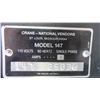 Image 2 : Crane Model 147 Vending Machine with Key 40'' x 36'' x 72'' 