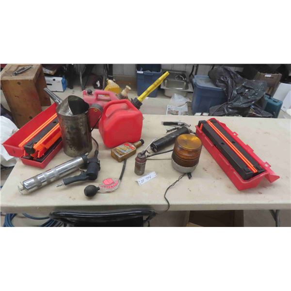 Emergency Triangles, Plastic Gas Containers, Air Grease Gun, Grease Gun, 